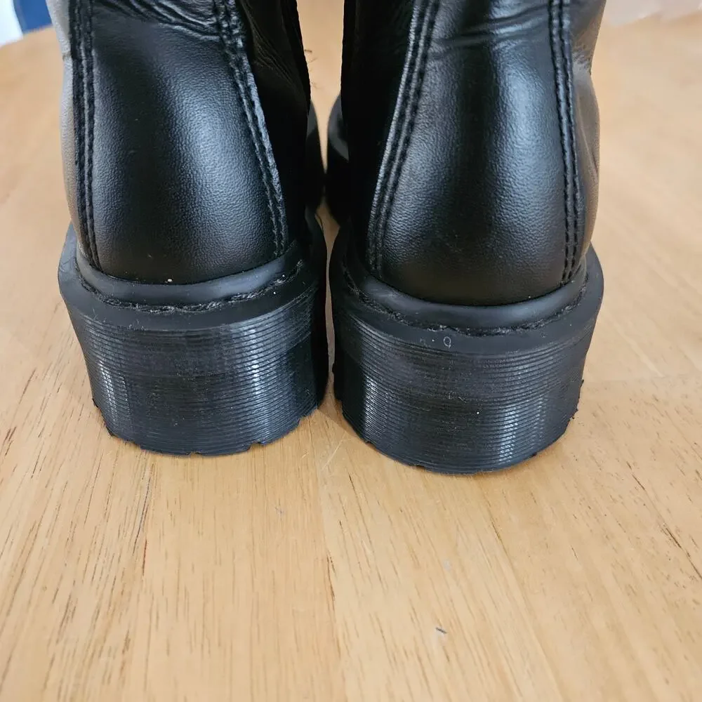 Dr. Martens Vegan Jadon II Mono Platform Boots Black Sz 7M FLAW